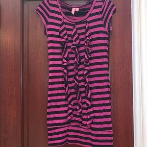 Purple & Black Ruffle Dress